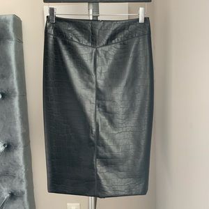 Karen Millen faux Croc Embossed leather skirt